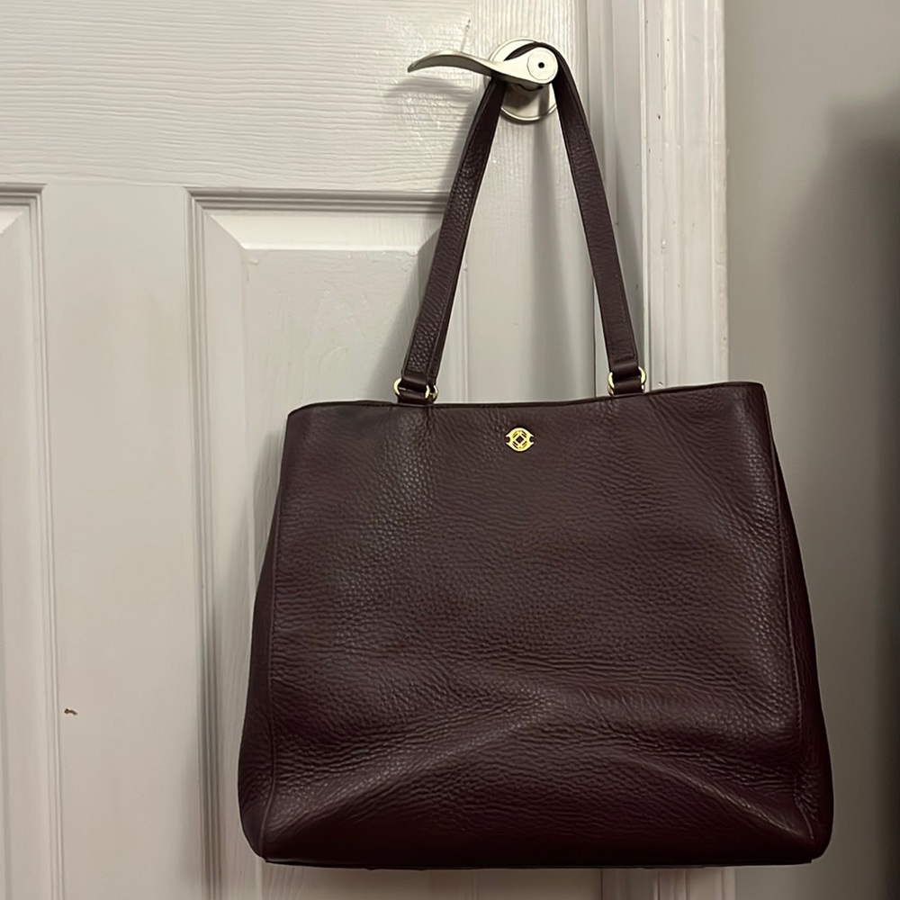 Dagne Dover large Allyn tote oxblood